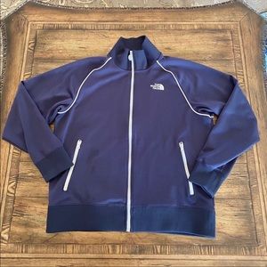 North Face Navy Zip Front Track Jacket